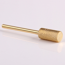 1 Pc Durable Efficient Cylinder Cylindrical Bit Sanding Carbide Nail Drill Golden Color Manicure Hot