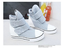 womens autumn winter casual ankle boots canvas sport buckle rivet sneakers shoelace anti slip shoes platform