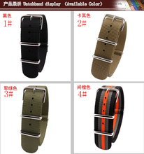 Nexuiz correas de reloj nuevo caliente 1 unids para otan Luminox nylon band 18 mm 20 mm 22 mm 24 mm correa de reloj resistente negro envío gratis