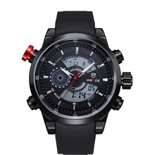 Nuevo 2015 WEIDE Relogio Masculino hombres reloj deportivo Digital analógico Display 3ATM impermeable del cuarzo de japón relojes militares