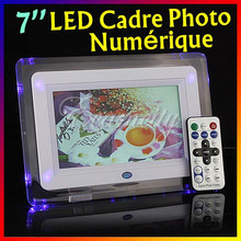 Multi-functional 7 TFT-LCD Digital Photo Picture Frame MP3 MP4 Player Alarm Clock Light Flashing Remote Control Desktop