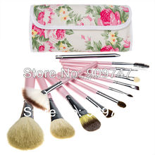 2014 Fashion Professional goat hair Makeup brush kits 12 PCs Brush Cosmetic Facial Beauty Make Up