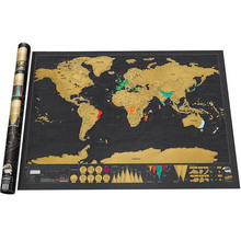 1pcs New Design Black Scratch Map Travel Scratch Map World Map Best gift for Home Decor Classic map for Educatioin School