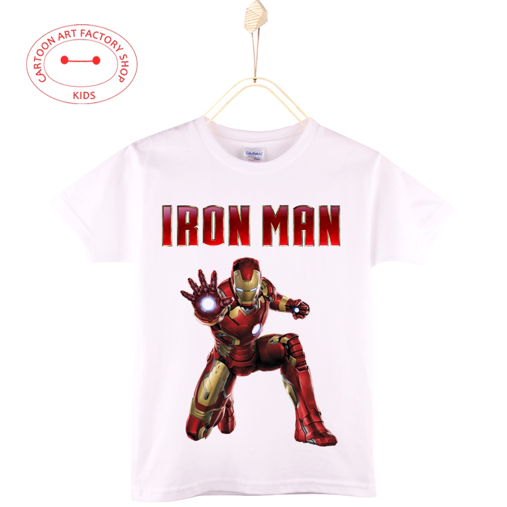 Iron Man Tony Stark Robert Downey Jr 3d print kids T Shirt baby Cotton boys t