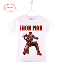 Iron Man Tony Stark Robert Downey Jr 3d print kids T Shirt baby Cotton boys t