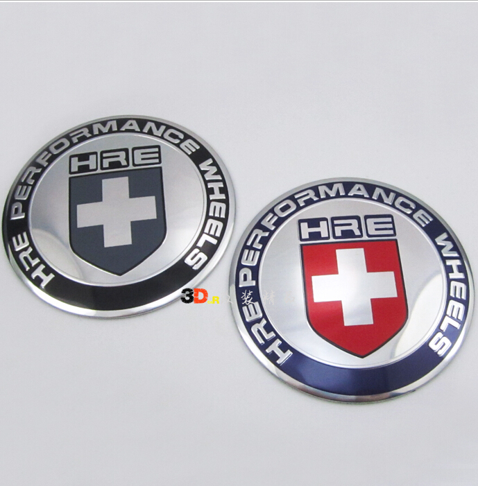 4PICS/LOT 65MM HRE Performance Wheels Center Logo Emblem Sticker car