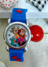 Free Shipping Silicone Pink Cute Watch Cartoon 3D Cartoon Children Kids Girls Quartz Watches Lovely Gift