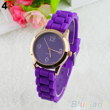 2014 Unisex Fashion Colorful Geneva Silicone Band Jelly Gel Quartz Analog Wrist Watch 1LM9