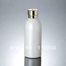 120ML white glass bottle with golden lid, lotion bottle