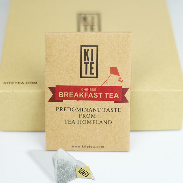 Chinese Breakfast Tea 16 Pieces Whole Leaves Black Tea in Pyramid Tea Bags 1 Gift Box