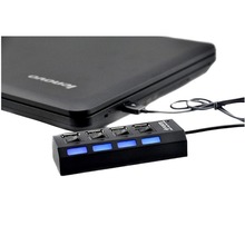 USB 2.0 High Speed Chip 4 Ports mini USB HUB With On/Off Switch For Desktop Laptop Computer PC black /white