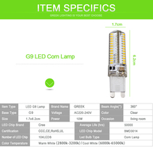 G9 LED Lamp corn bulb SMD 2835 bombillas led lampada led 220v 6W lamparas 7W 220V