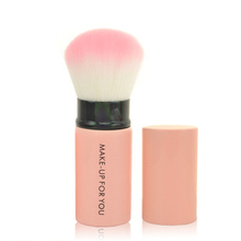 TOP Quality Fashion Pink/Purple Retractable Slant Powder Brush Makeup Brushes Tools