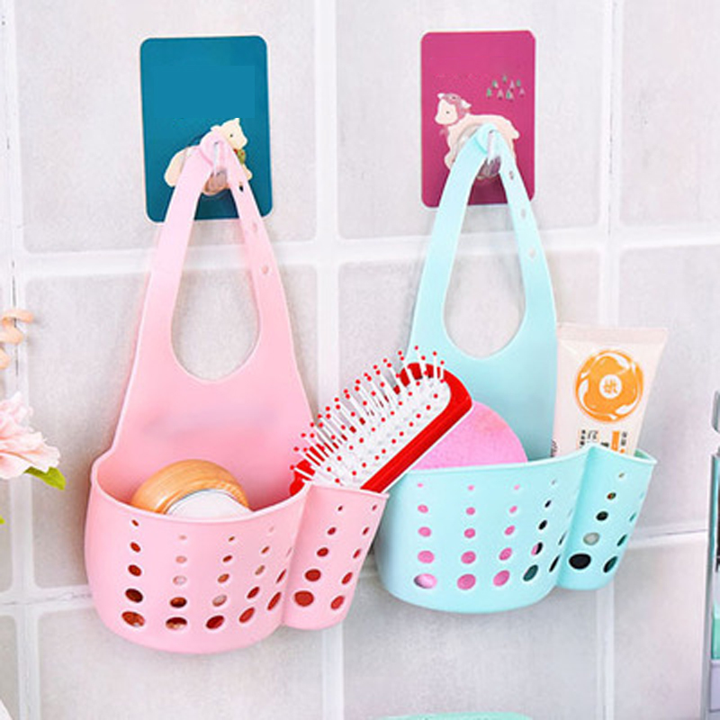 Portable Home Kitchen Hanging Drain Bag Basket Bath Storage Tool Sink Holder CA