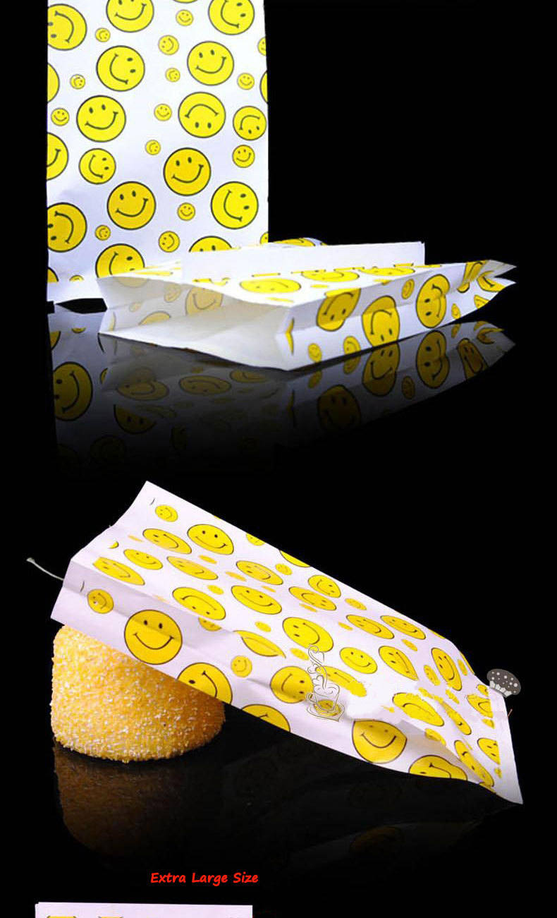 2021 Takeaway Food Packaging 13x22cm Printed Paper Bag For Fast Food