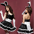 New arrival bunny girl stage Sexy Halloween Costumes Rabbit Maid Cosplay women Christmas clothing set nightclub