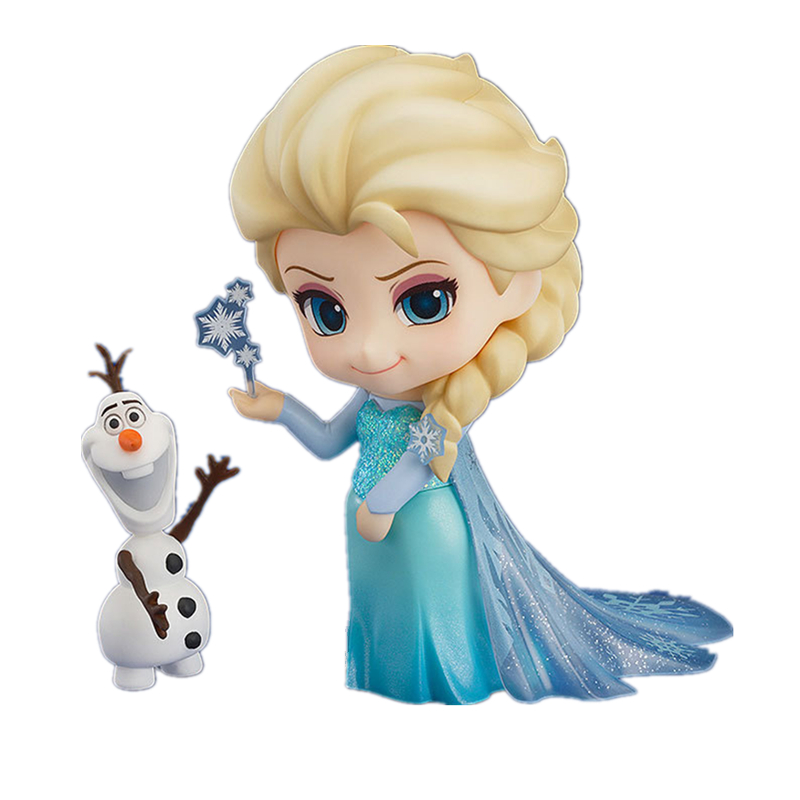 Nendoroid 10cm Elsa & Anna Cute Version Snow Queen Olaf Action Figures Nice Collections With Box For Girls Gifts #E