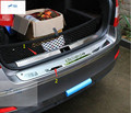 For Skoda Octavia MK3 A7 2015 2016 Stainless Steel Inner Outer Rear Trunk Bumper Protector Scuff