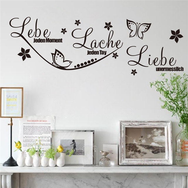 Lebe бирс LACHE LIEBE стены стикеры живой смеяться любовь стены наклейка декор номеров гостиная украшения искусства