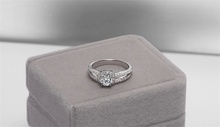 Luxury 925 Silver Engagement Ring New Trendy Jewelry 3 Carat Simulated Diamond Wedding Rings For Women