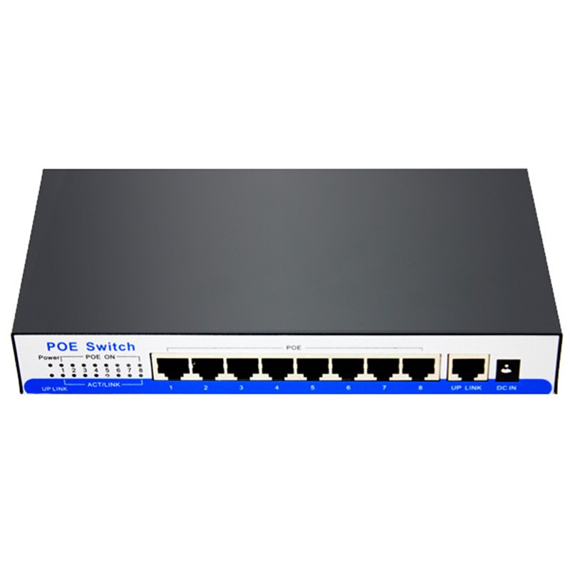 Купить 9 порт 10 100mbps ethernet порт коммутатора 8 48v poe IEEE 802.3 ...