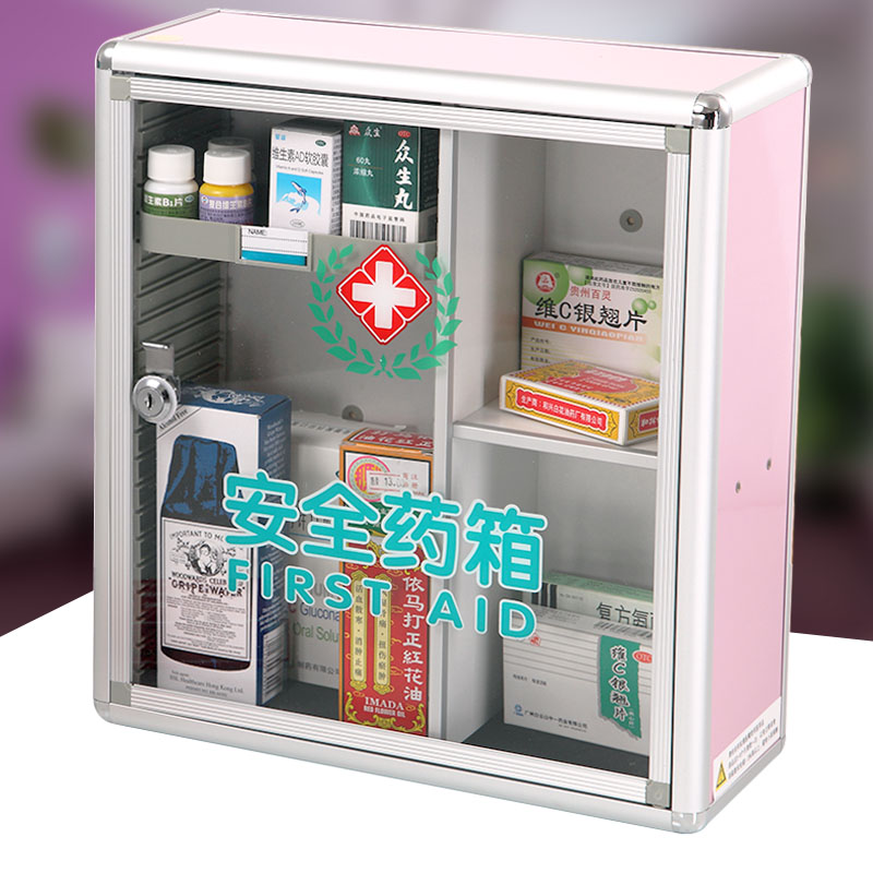 Household wall mounted medicine storage box kits for home use