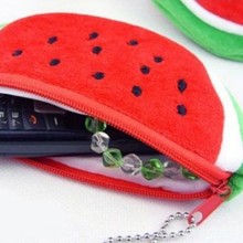 2015 New Arrival Girls Womens Watermelon Coin Bag Wallet Purse Key Zipper Bag Cosmetic Purse Bag