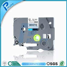 Compatible laminated 12mm black on white p-touch label tape tz231 tze231 tz-231 tze-231 tze 231 for p touch labelling maker