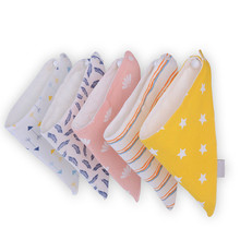 2 Pcs/Set 2016 New Baby Bibs Bandana Cotton Baby Towel Waterproof for Baby Girls Boys Newborn Burp Cloths Triangle Scarf Brand