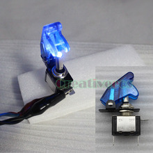 One Illuminated Switch SPST 12V 20A Car LED Light ON OFF Toggle Switch 6Colors Red Color