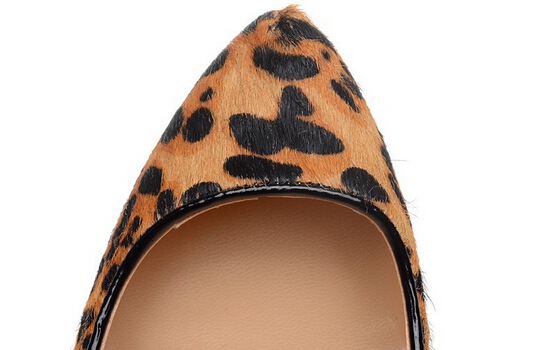 Size:35 41 Women\u0026#39;s 16 cm High Heels Leopard Print Genuine ...