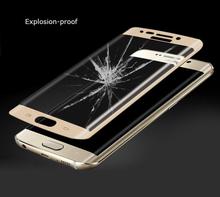 New 3D Curved Surface Full Screen Cover Explosion proof Tempered Glass Film for Samsung Galaxy S6