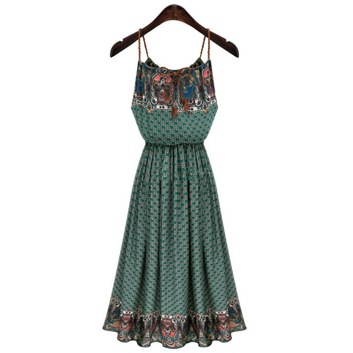 2015 été robe bohème Floral Vintage imprimer Maxi robes plage robe ... 2015 été robe bohème Floral Vintage imprimer Maxi robes plage robe ...