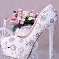 Blingbling full white or ivory pearls colorful rhinestones diamonds 12cm heels party shoes wedding shoes Bridal