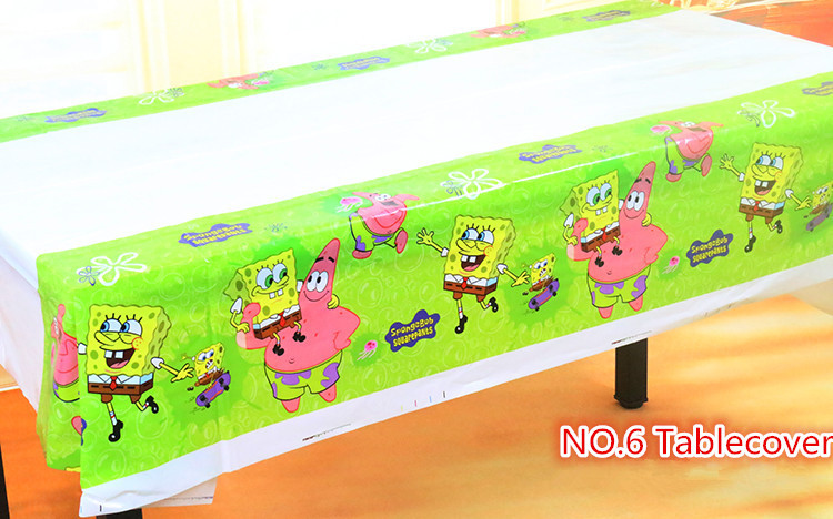 Lovely 108cm disposable Birthday tablecloth Cartoon Mickey princess crown kids happy birthday party plastic tablecover supplies