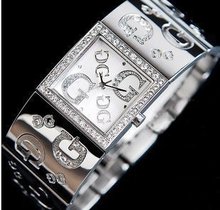 Lujo Top Brand las para mujer de plata y oro Color del brazalete del reloj nombre famoso mira el envío libre