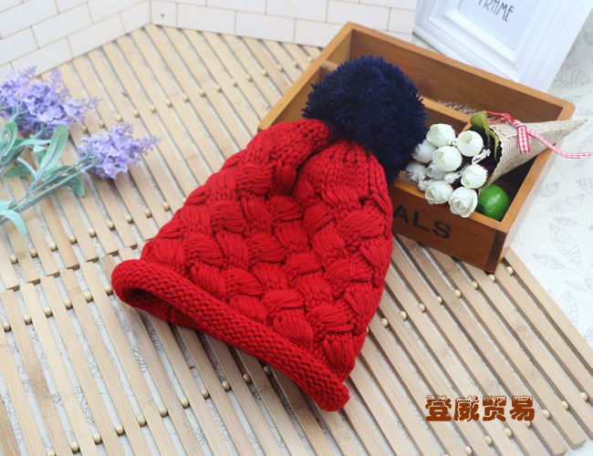 Hot Sale Boys Girls Pineapple Hats Knitted Braid Winter Cap Hats 11*8\'\' New Free Shipping #LN