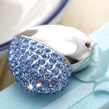 Blue Heart Jewelry USB Flash Drive 64GB 2TB Pen Drive 8GB 1TB Pendrive 32GB 16GB Creativo Memory Stick Disk Key Gadget Gift 2.0