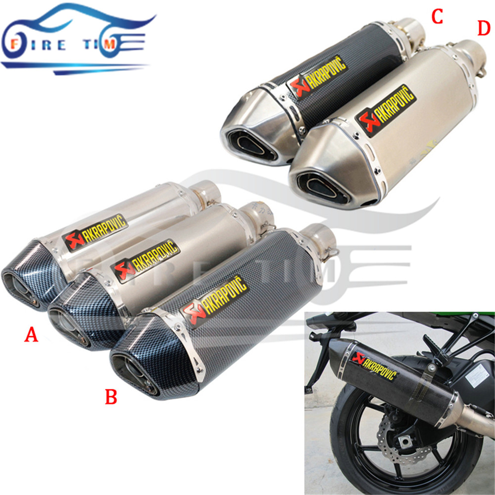 new style muffler For BENELLI BJ600 BN600 Modified Motorcycle Exhaust Pipe Carbon Fiber Head Muffler 51mm