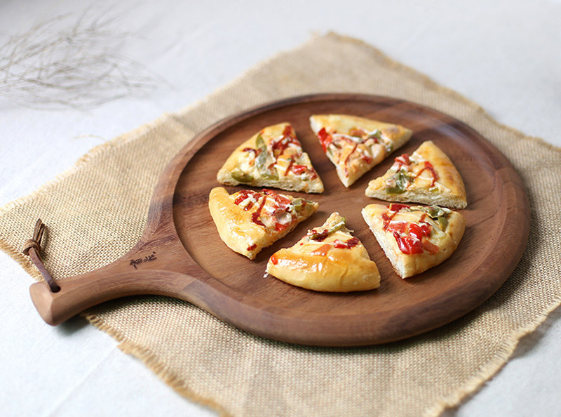 High Quality Wood Bread Pizza Chopping Blocks Creative Anti-bacterial Bamboo Round Chopping Board Kitchen Supplies Free Shipping8