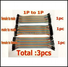 Dupont line 40P 3 pieces 20cm male to male + male to female and female to female jumper wire Dupont cable for arduino