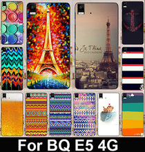 Print Paintbox Beer Eiffel Tower Coloured Painted Cell Phone Case Cover For BQ Aquaris E5 (4G Edition ) Hard Back Skin Shell