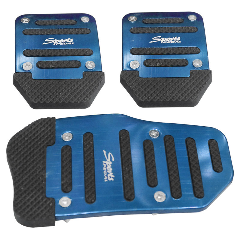 For blue Pedal 3 pcs Universal pedals car Sport interior Racing Pedal