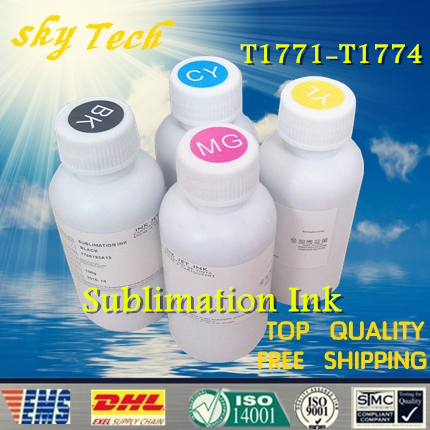 Free shipping Sublimation ink suit for Epson T1771 - T1774 , suit for  Epson  XP-102 XP-202 XP-302 XP-402 , Specialized ink