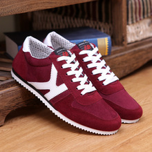 Hot 2015 Spring & Summer Shoes Men Casual Suede Leather K Letter Patchwork Running Shoes Korean Style Men Sneakers CC547