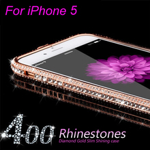 Phone Cases for iPhone 5 Frame Luxury Crystal Rhinestone Bumper Mobile Phone Cases for iphone 5S New Arrival