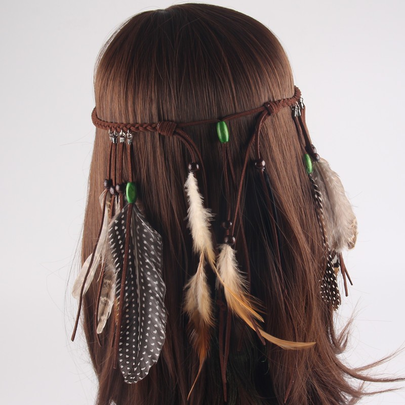 Native American Indian Feather Headband Festival Headdress Hair Accessories 4I3013in Hair