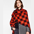 ZA British black and white plaid shawl Scarf Desigual Plaid Scarf New Designer Unisex Acrylic