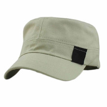Delicate Summer Style Unisex Flat Roof Military Hat Bush Hat Solid Baseball Field Cap Hot Selling