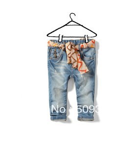 2014 Spring GIRL'S cotton pants,children jeans denim kids jeans girls pants baby trousers baby jeans 8817 6pcs/lot free shipping
